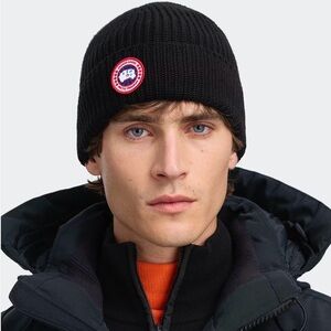 Canada Goose Black Knit Beanie